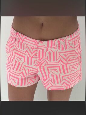 J. Crew Pink Geometric Shorts